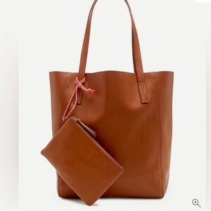 J. Crew Brown Leather Tote Bag